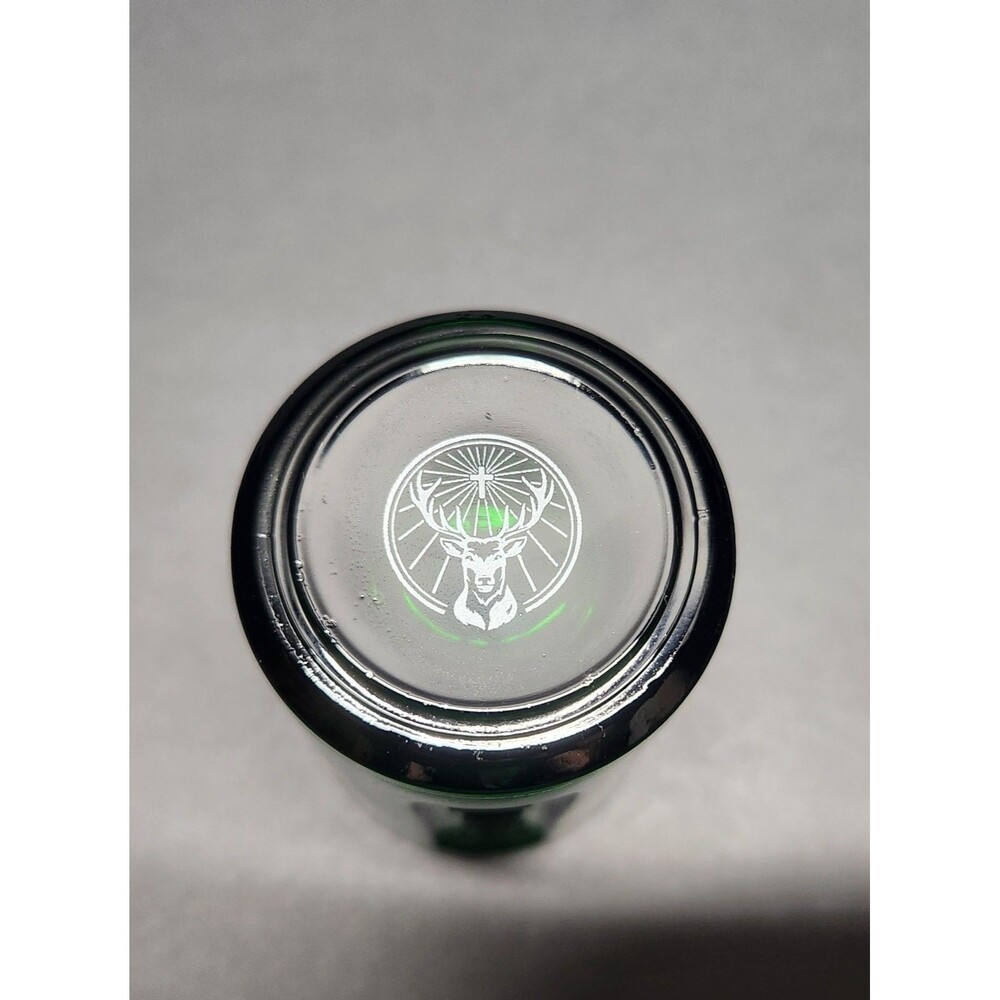 Jagermeister From Germany Green Heavy Glass Embossed Shot Glass 2 cl Measurement
